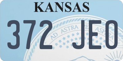 KS license plate 372JEO