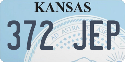 KS license plate 372JEP