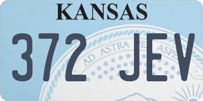 KS license plate 372JEV