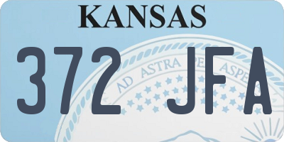 KS license plate 372JFA