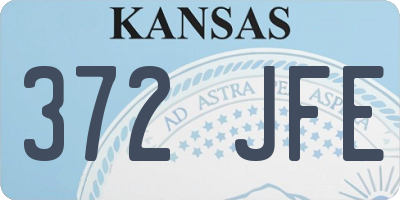 KS license plate 372JFE