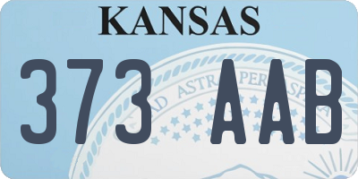 KS license plate 373AAB