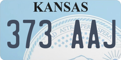 KS license plate 373AAJ