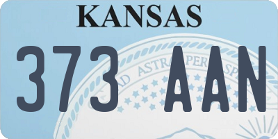 KS license plate 373AAN
