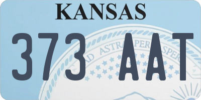 KS license plate 373AAT