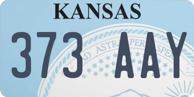 KS license plate 373AAY