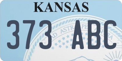 KS license plate 373ABC