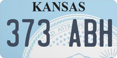 KS license plate 373ABH