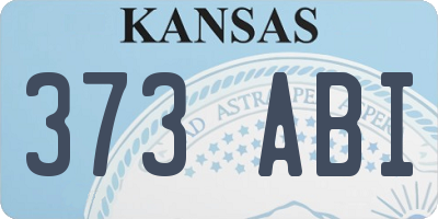 KS license plate 373ABI