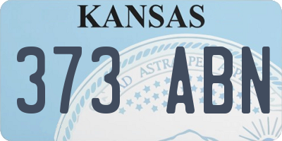 KS license plate 373ABN