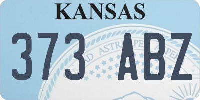 KS license plate 373ABZ