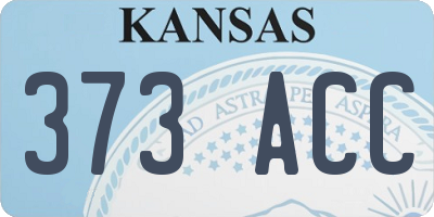 KS license plate 373ACC