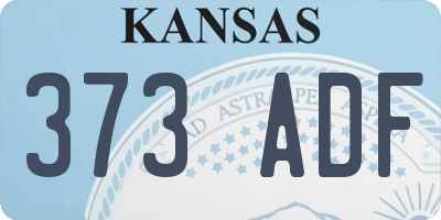 KS license plate 373ADF
