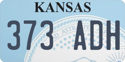 KS license plate 373ADH