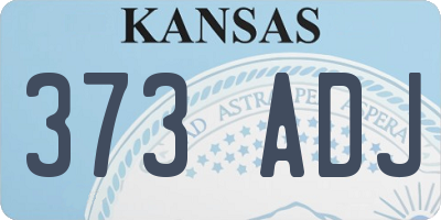KS license plate 373ADJ