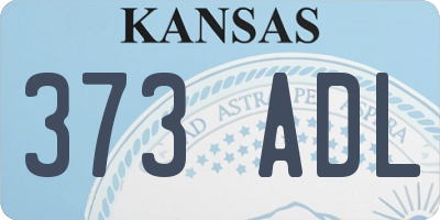 KS license plate 373ADL