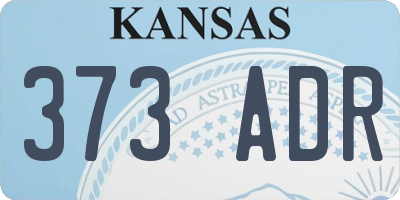 KS license plate 373ADR