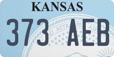 KS license plate 373AEB