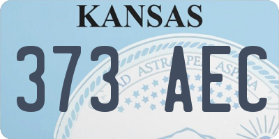 KS license plate 373AEC