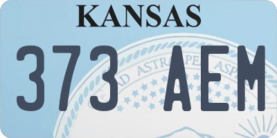 KS license plate 373AEM