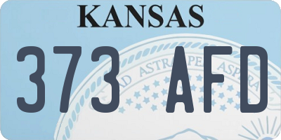 KS license plate 373AFD