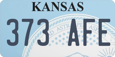 KS license plate 373AFE
