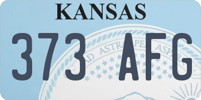 KS license plate 373AFG