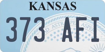 KS license plate 373AFI
