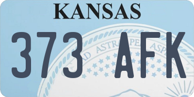 KS license plate 373AFK