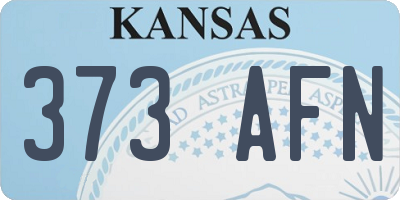 KS license plate 373AFN