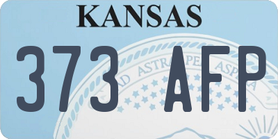 KS license plate 373AFP
