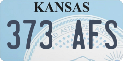 KS license plate 373AFS