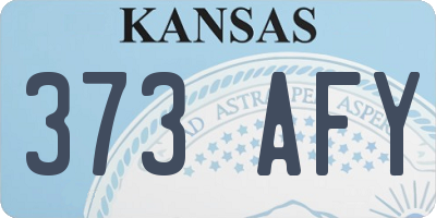 KS license plate 373AFY
