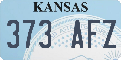 KS license plate 373AFZ