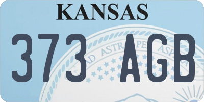 KS license plate 373AGB