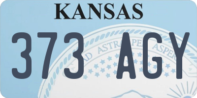 KS license plate 373AGY
