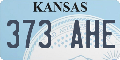KS license plate 373AHE