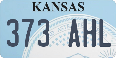 KS license plate 373AHL