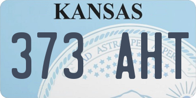 KS license plate 373AHT