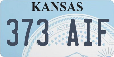 KS license plate 373AIF