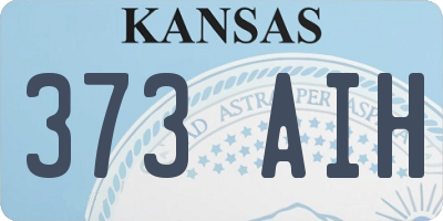 KS license plate 373AIH