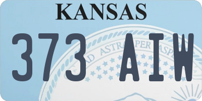 KS license plate 373AIW