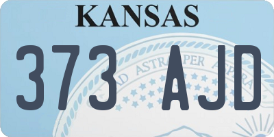 KS license plate 373AJD