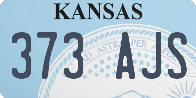 KS license plate 373AJS