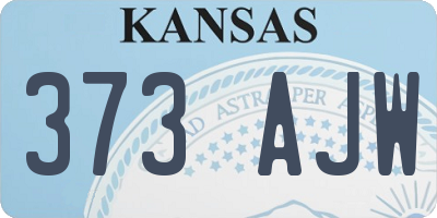 KS license plate 373AJW