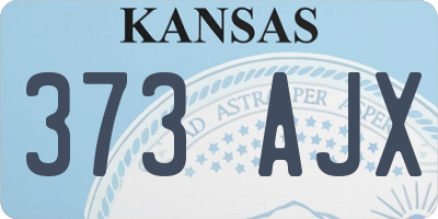 KS license plate 373AJX