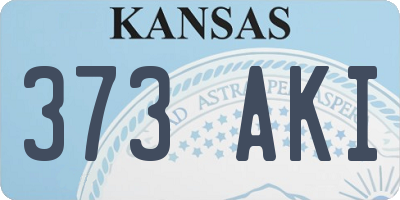 KS license plate 373AKI