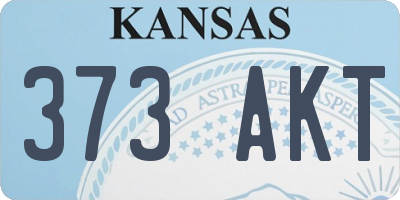 KS license plate 373AKT