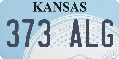 KS license plate 373ALG