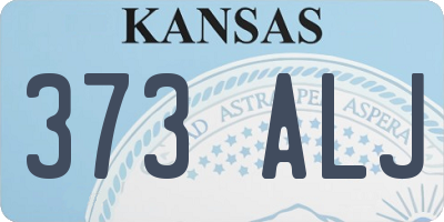 KS license plate 373ALJ